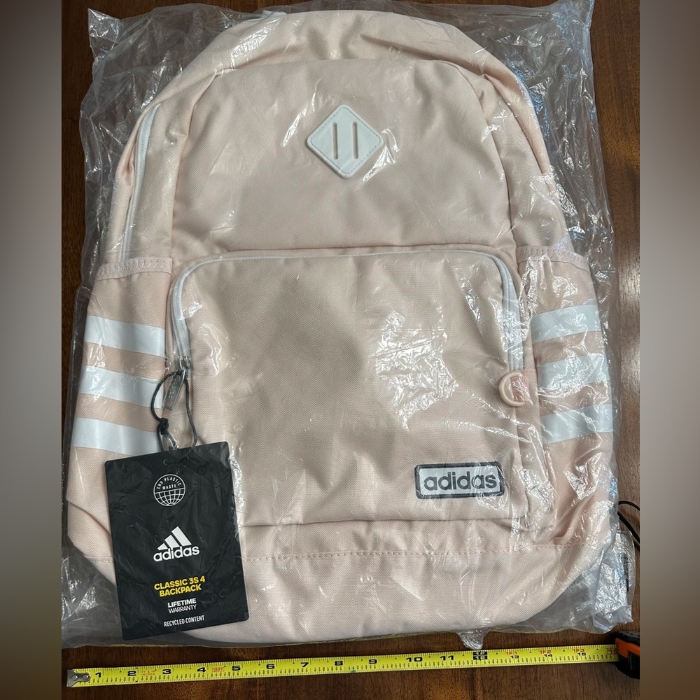 New Adidas Baby Light Pink Classic 3s 4 backpack girls womans school large
